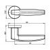 Ручка дверная раздельная ARC URB2 Матовый никель/хром/матовый никель