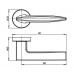 Ручка дверная раздельная SQUID URB9 SN-3 Матовый никель