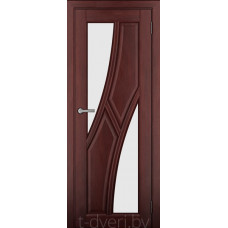 Дверь межкомнатная из массива ольхи Дорвуд модель Клэр ЧО 2 Махагон