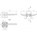 Дверная ручка на квадратном основании PHANTOM SL в ассортименте