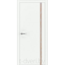 Дверь межкомнатная крашенная эмалью со вставкой из шпона дуба "Халес" модель Уника 5 Тип E