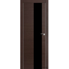 Межкомнатная дверь ProfilDoors 5Z,  частично остекленная,  черный лак 