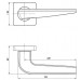 Ручка дверная PUNTO BIO ZQ на квадратном основании в ассортименте
