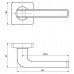Ручка дверная PUNTO FUTURA ZQ на квадратном основании в ассортименте