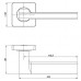 Ручка дверная PUNTO ROTO ZQ на квадратном основании в ассортименте